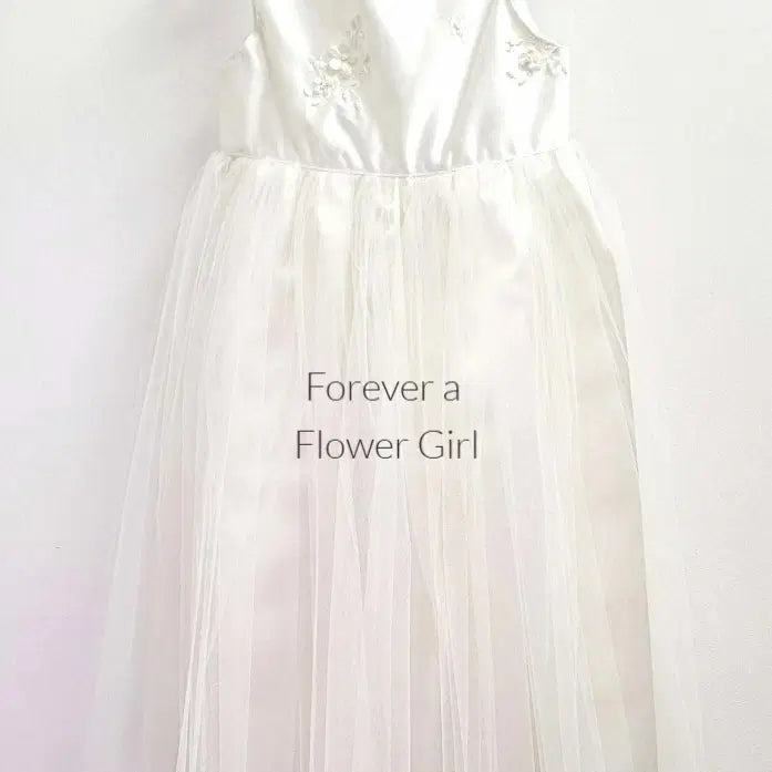 close up view of front Silk Flower Girl Dress image 3 