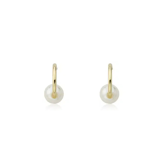 front view of Classic Pearl Earrings for kids image 1