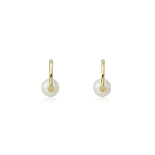 front view of Classic Pearl Earrings for kids image 1