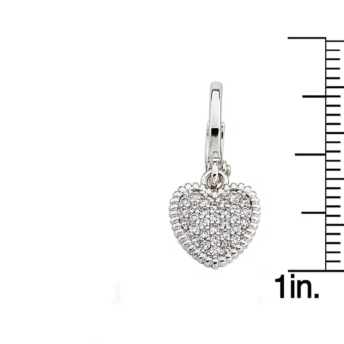image of earring length for Girls heart shaped earrings image 2