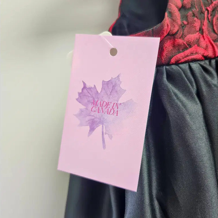 made in canada tag on a Girls Special Occasion Dress image 3