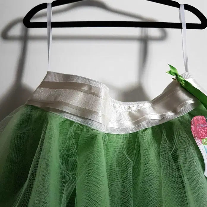 ivory ribbon sash on Green Tutu Skirt image 1