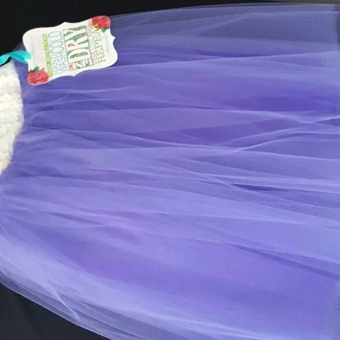 view of gathered tulle on Lavender Tutu Skirt image 3