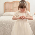 model wearing a flower girl Headpiece For Weddings image 0