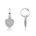 Girls silver heart shaped earrings image 0