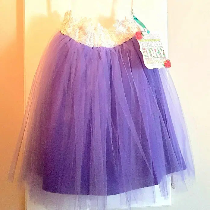 Lavender Tutu Skirt hanging on a hook image 0