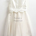 Silk Ivory Flower Girl Dress with tulle and satin bodice image 0
