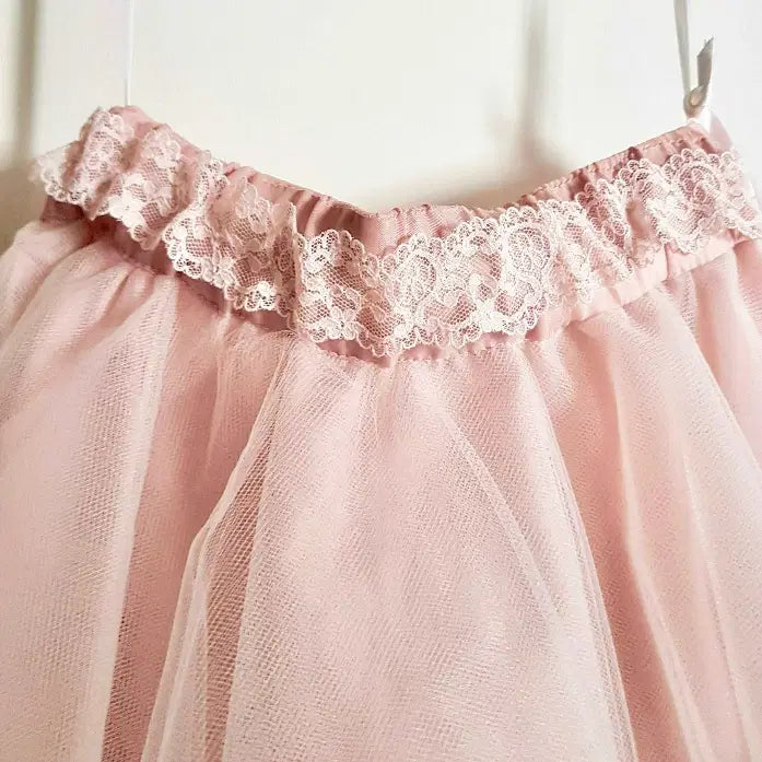 close up view of waist on a Tutu Skirt with Lace image 1