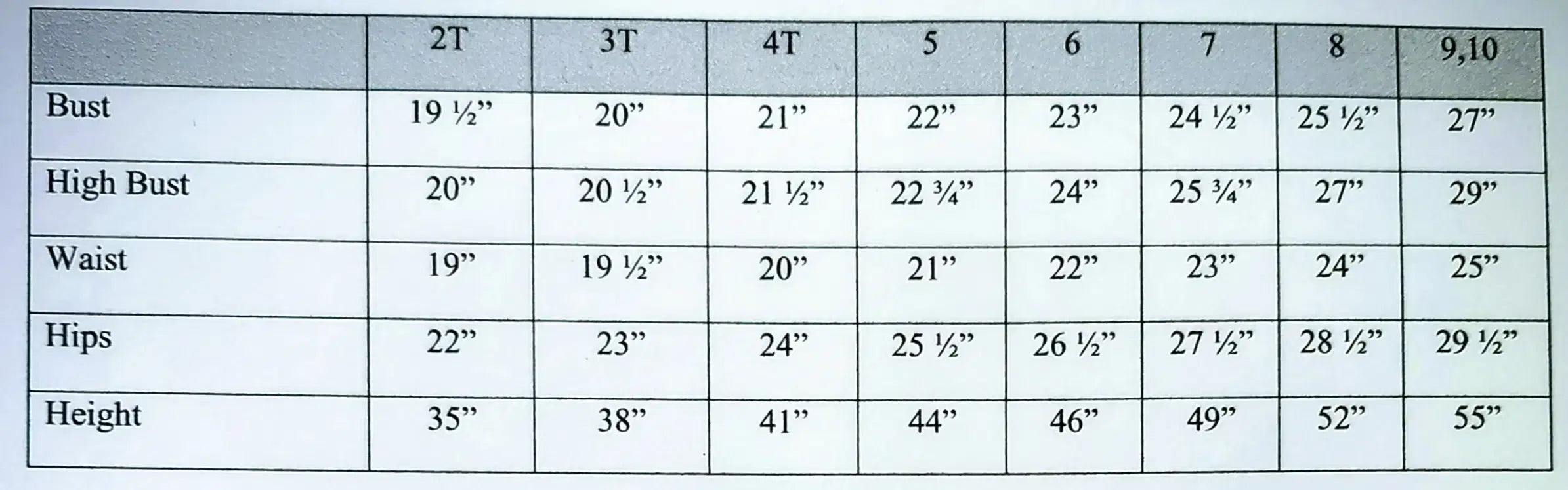 size chart for Classic Ivory Flower Girl Dress With Lace Bow image 11