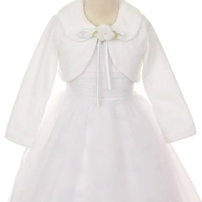 ivory bolero Flower Girl Cover Up image 0