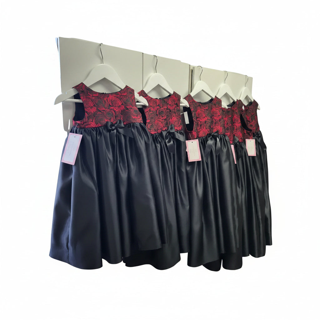 Girls Special Occasion Dresses hanging on a hook image 0