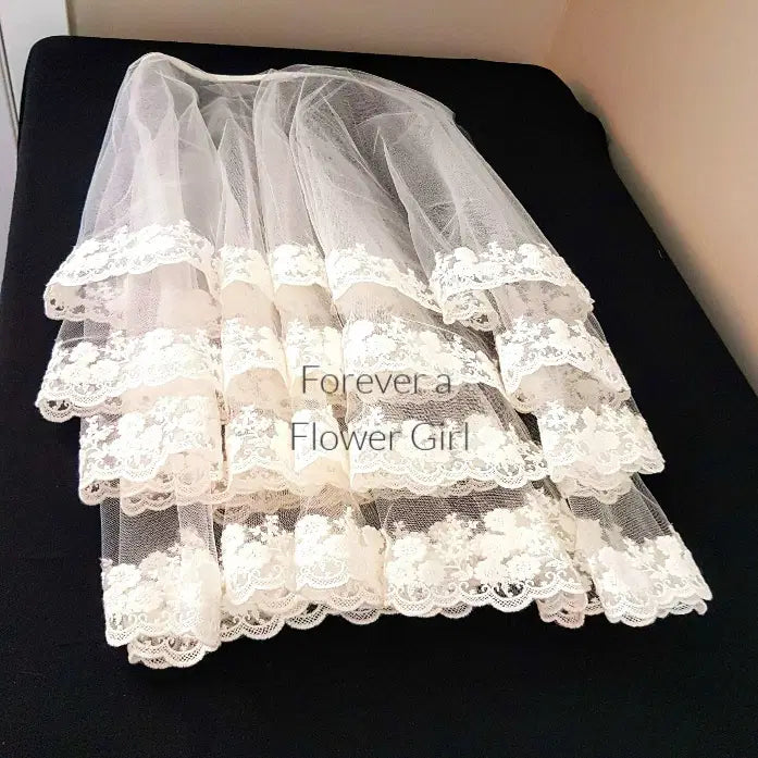 Detachable Train for Flower Girl Romper with lace and tulle image 3