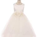 Flower Girl Dresses With Satin Flower Sash image 0