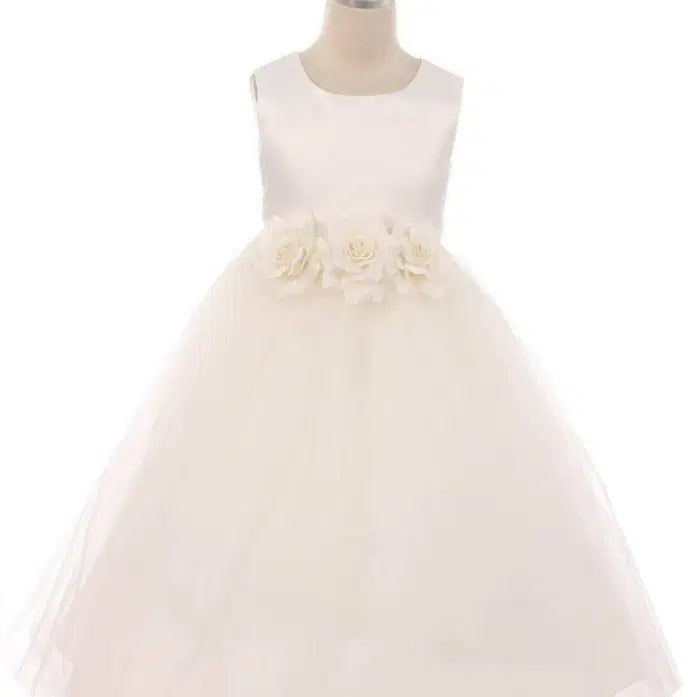 Flower Girl Dresses With Satin Flower Sash image 0