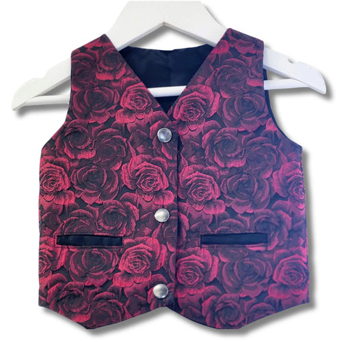 Boys red 3d Vest with snaps image 0