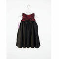 Girls Special Occasion red and black Dress hanging from a hook image 5