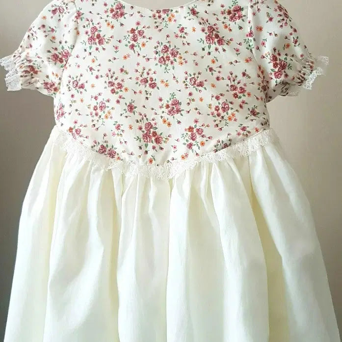 close up view of Cotton Flower Girl Dress image 0