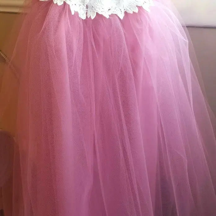 Dusty Rose Tutu Skirt with layers of gathered tulle image 2