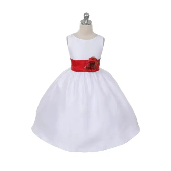 Flower Girl dress with red sash  image 2