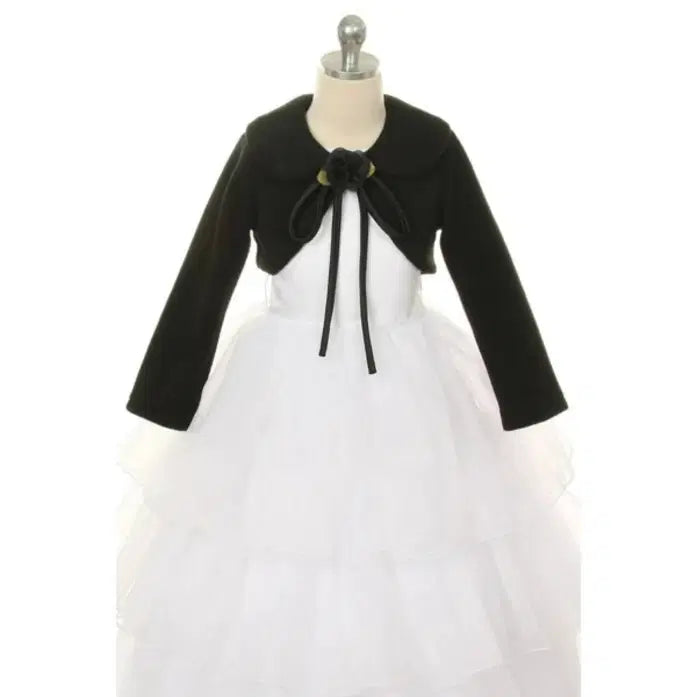 black bolero Flower Girl Cover Up image 2