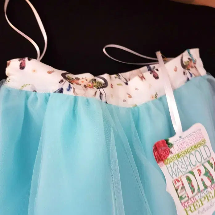 Blue Tutu Skirt with western style waistband image 1