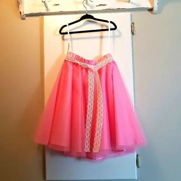 Back view of Pink Tulle Skirt image 1