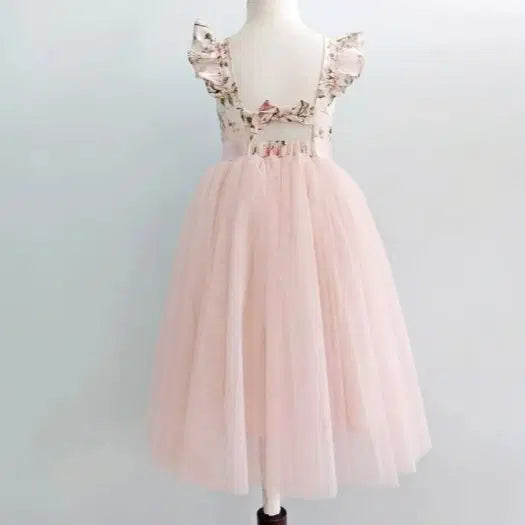 back view of Pink Flower Girl Dresses image 1
