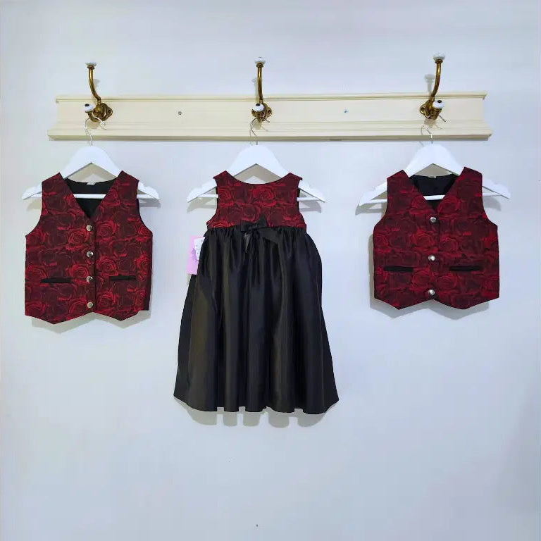 Girls Special Occasion Dress with matching boys vests image 9