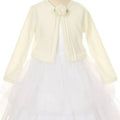 Girls Cardigan in Ivory for wedding image 0