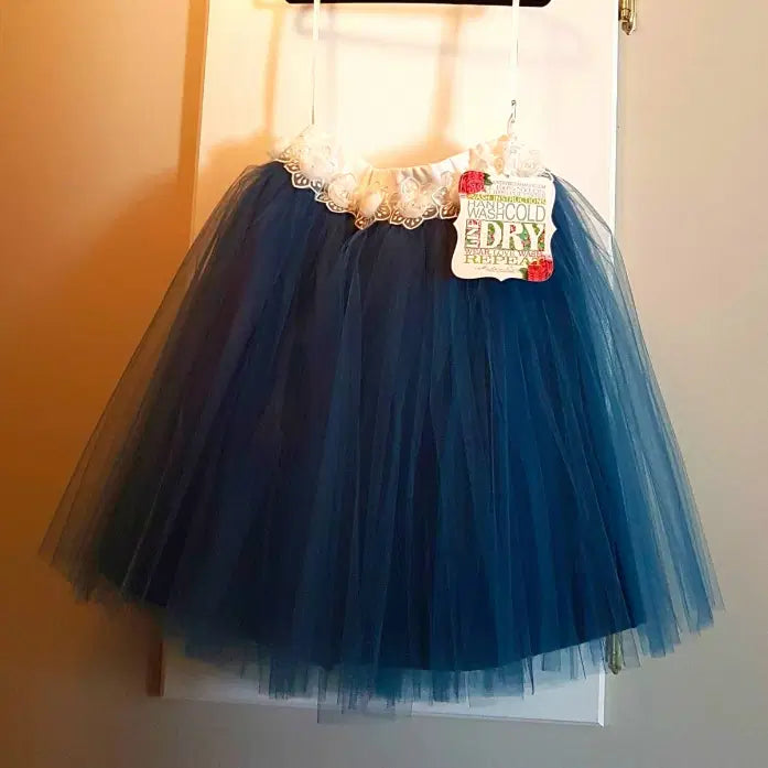Girls Tutu Skirt with white lace waistband image 6