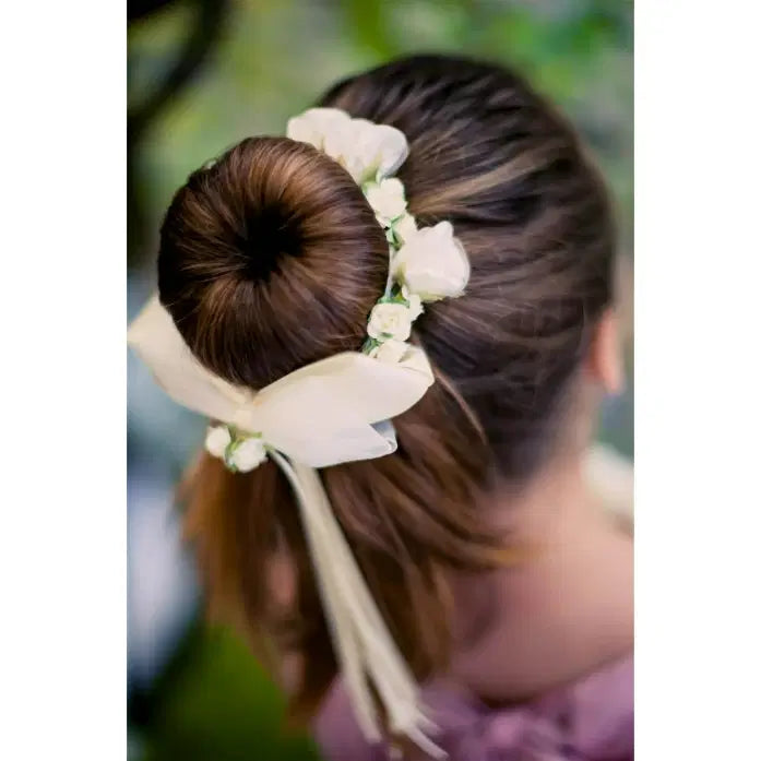 White Wedding BunWrap for Flower Girl's image 0