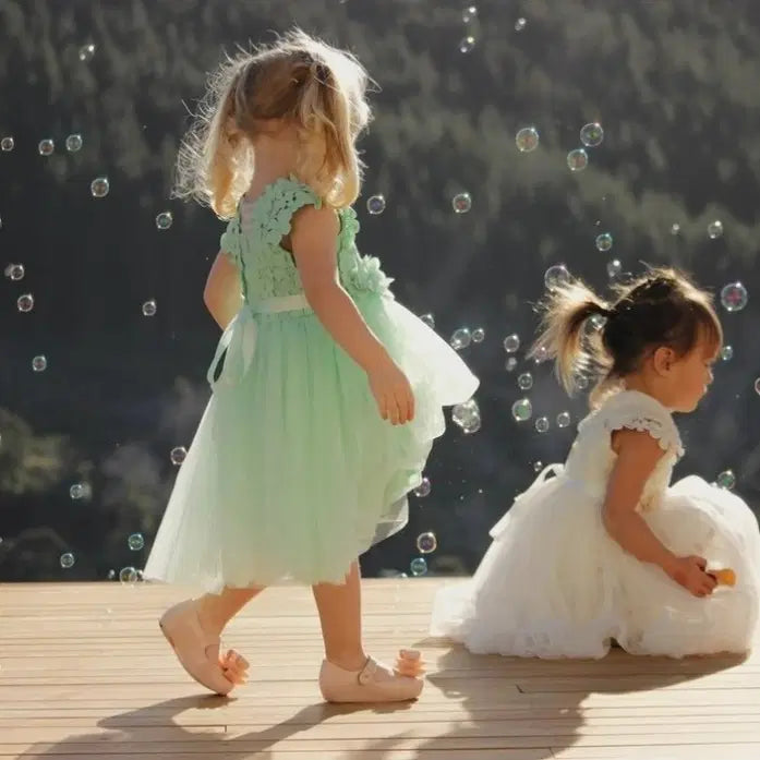 models wearing Ivoryflower girl Dress For Wedding image 3