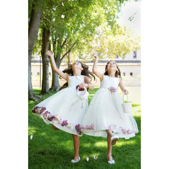 models wearing purple Flower Girl Dresses image 3