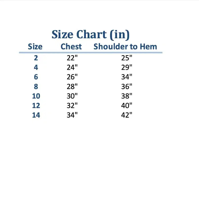 size chart for Flower Girl dress with orange sash image 3
