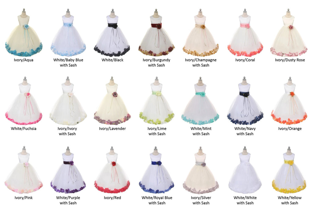 Flower Girl Dress with Red Flowers - Forever a Flower Girl
